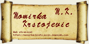 Momirka Krstojević vizit kartica